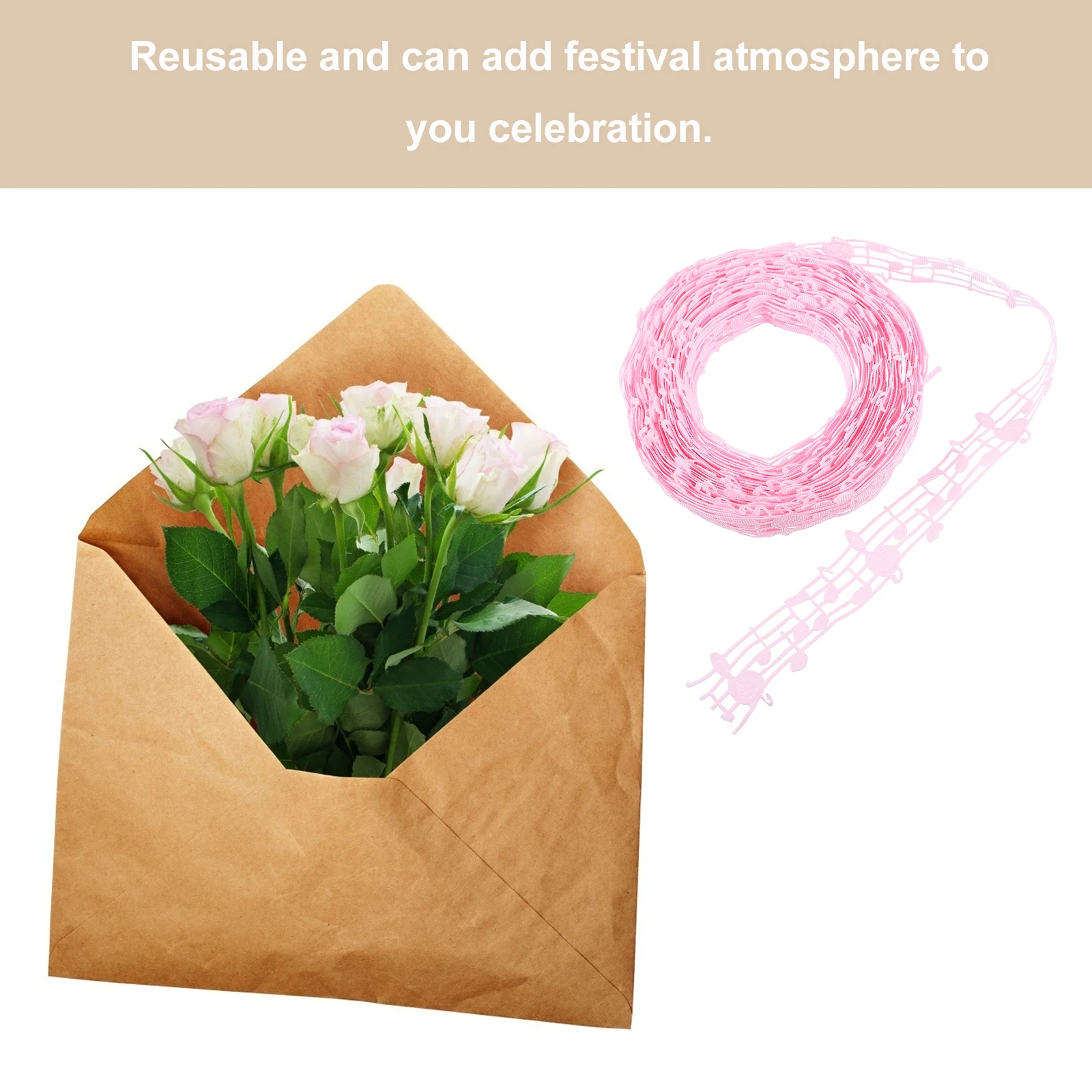 

10 Yards Musical Note Polyester Ribbon For Diy Sewing Craft Gift Wrapping Decoration Party Favor Packaging Ribbon