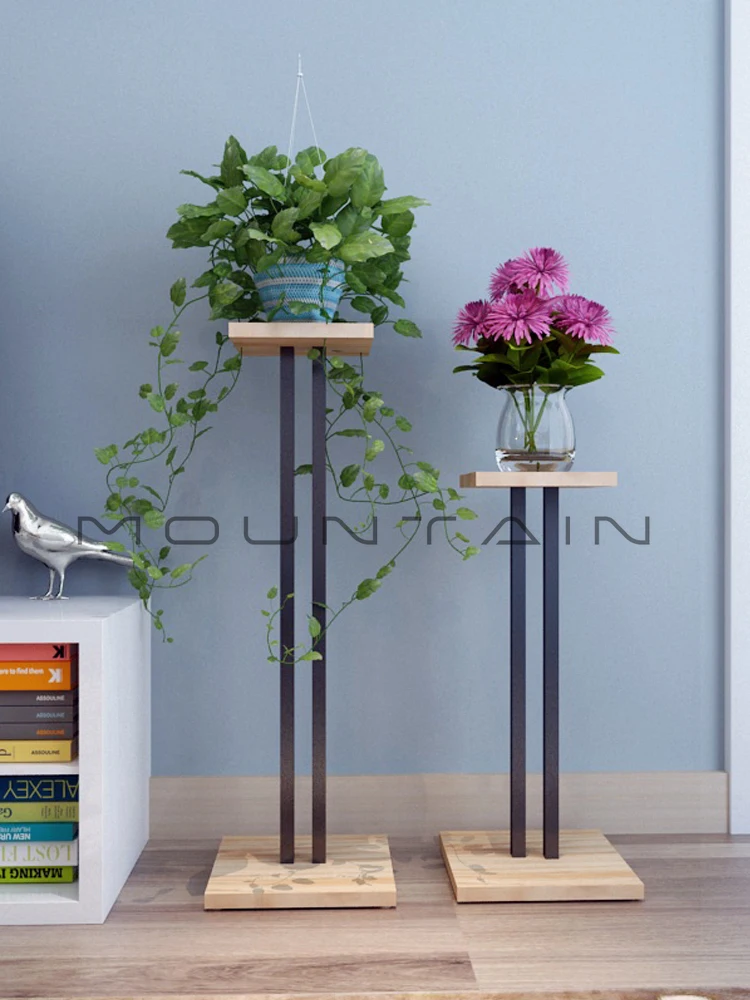 Modern simple flower rack indoor household living room floor-to-ceiling dill plant rack