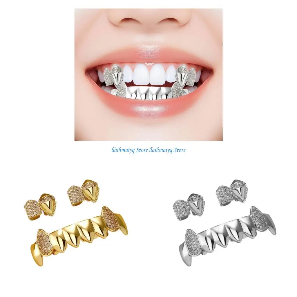 

573B Easy Install Vampires Dental Accessory with Realistic Designs for Costume Effects