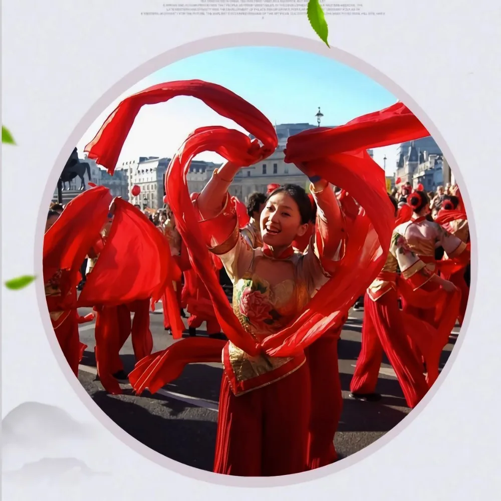 

High Quality Silk Fabric Performance Dance Ribbons Solid Color 300*36CM Various Dance Ribbons Annual Party Performance Ribbons