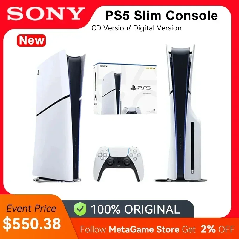 Тонкая консоль Sony PS5, консоль для видеоигр PlayStation 5, игровая консоль PS 5 PC, Ультра Высокоскоростная игровая консоль 5, оригинал