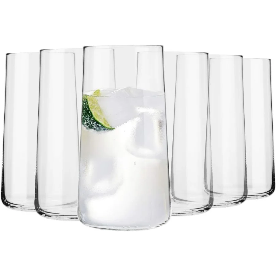 

Tall Water Glasses Set of 6 18.3 oz AvantGarde Collection Lightweight Crystal Glass Ideal for Everyday Use Dishwasher Safe Craf