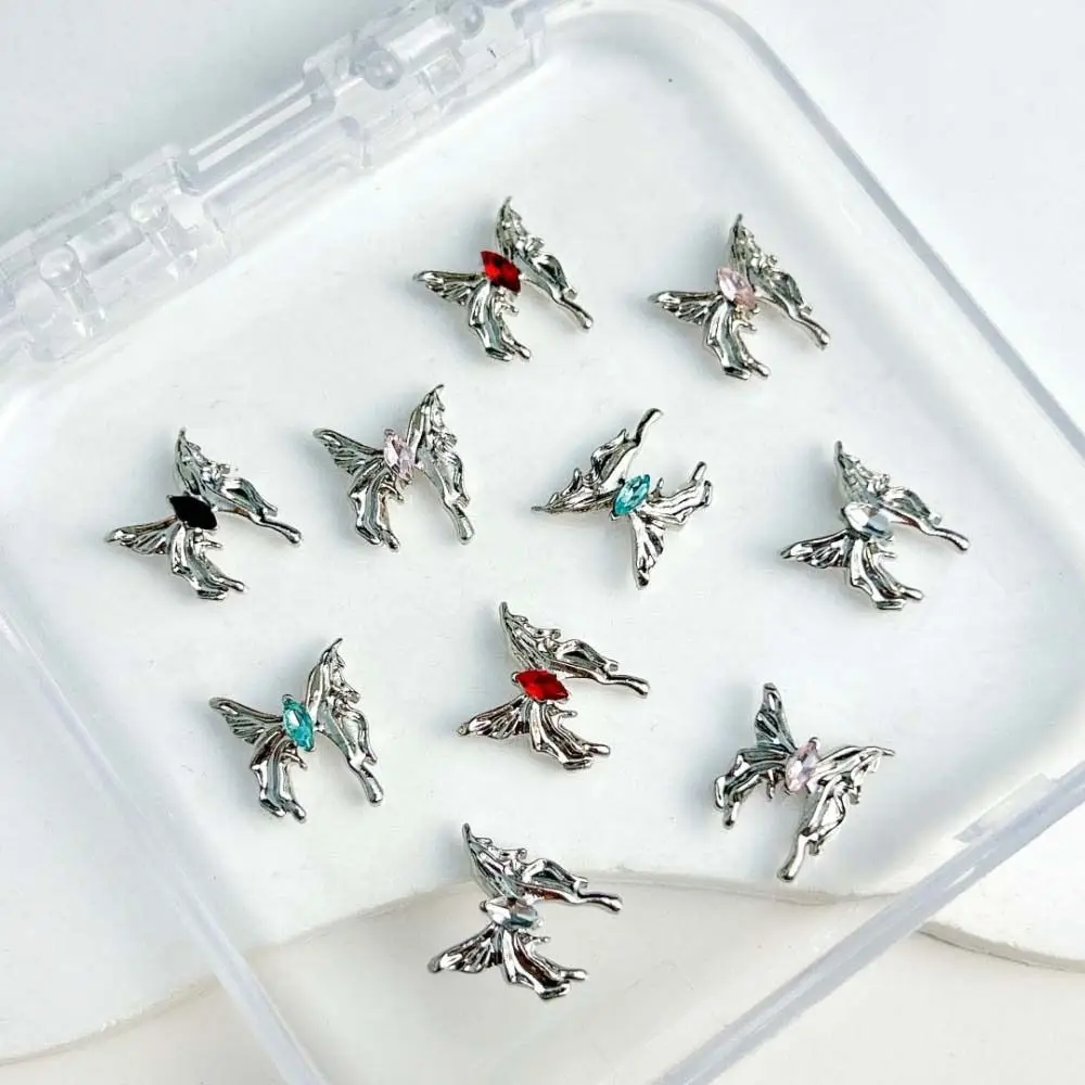 5Pcs/set Alloy Nail Charms Butterfly Nail Decorations Manicure Ornaments Metal Nail Art Drills Butterfly Nail Accessories