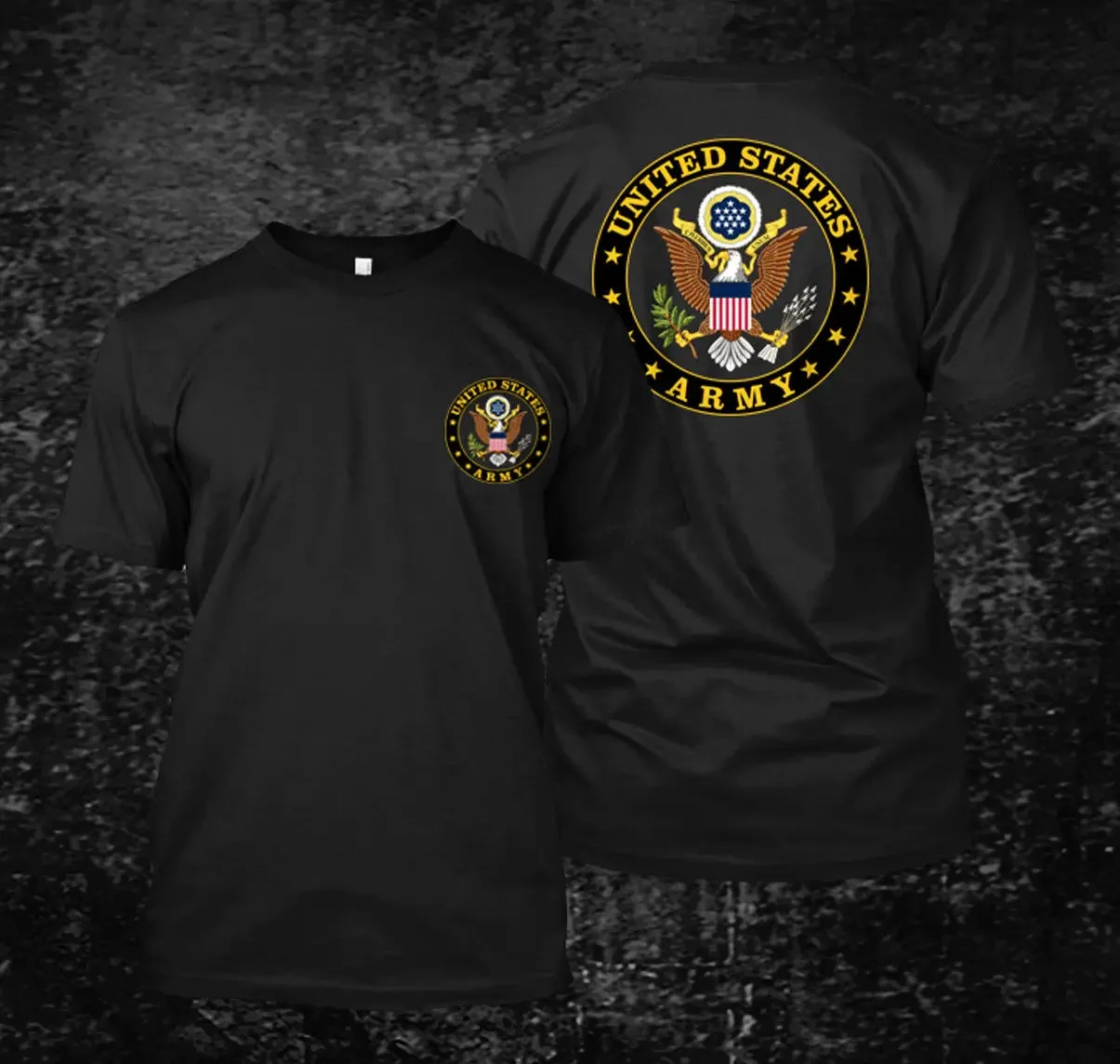 Hot Sale United States Army Logo - Custom T-Shirt Tee 100% Ctton Tee Shirt Custom Aldult Teen Unisex Digital Printing Tee Shirt