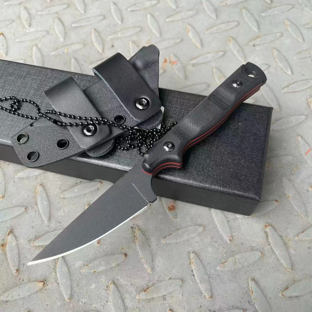 

Portable Utility Fixed Blade Knife for Men 8Cr13Mov Blade Tactical Hunting Pocket Knife G10 Handle EDC Self Defense Camping Tool