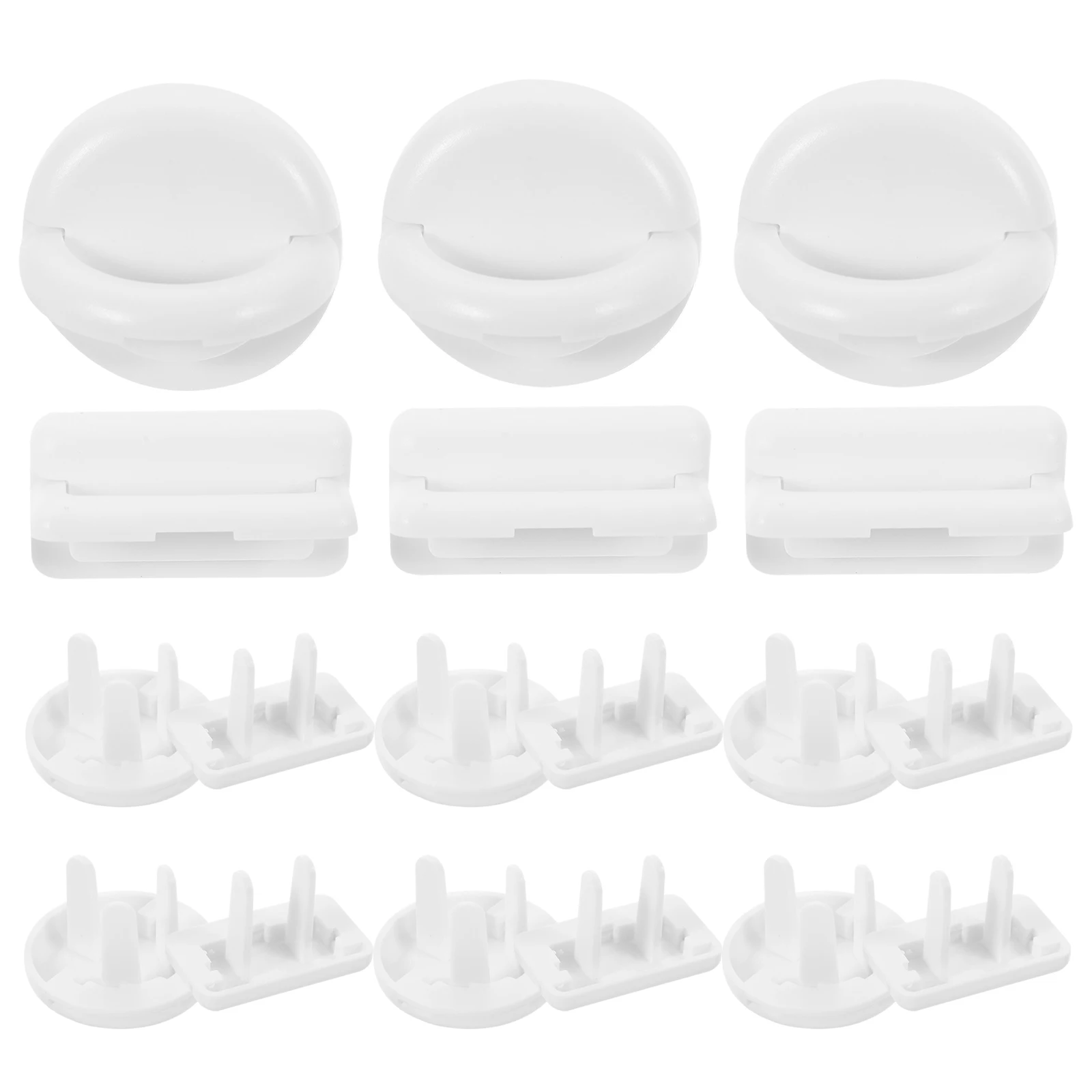 

50pcs White 3Pin Outlet Covers Electric Shock Protection Baby Proofing Child Outlet Covers Baby Proofing Safe Socket Plugs