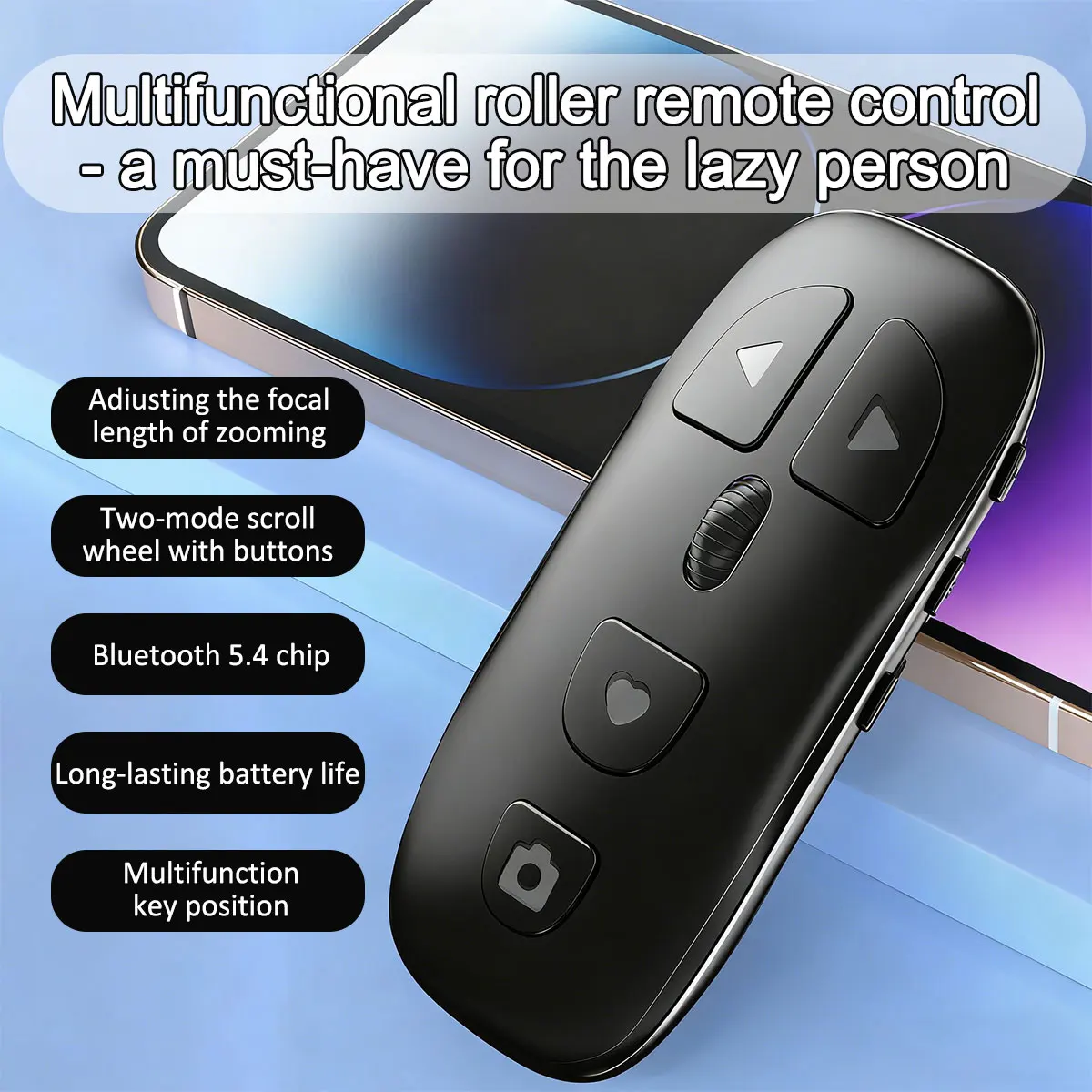 

Беспроводной Bluetooth-пульт дистанционного управления для TikTok, приложение для перелистывания страниц Kindle, беспроводной пульт для телефонов и камер, Type-C