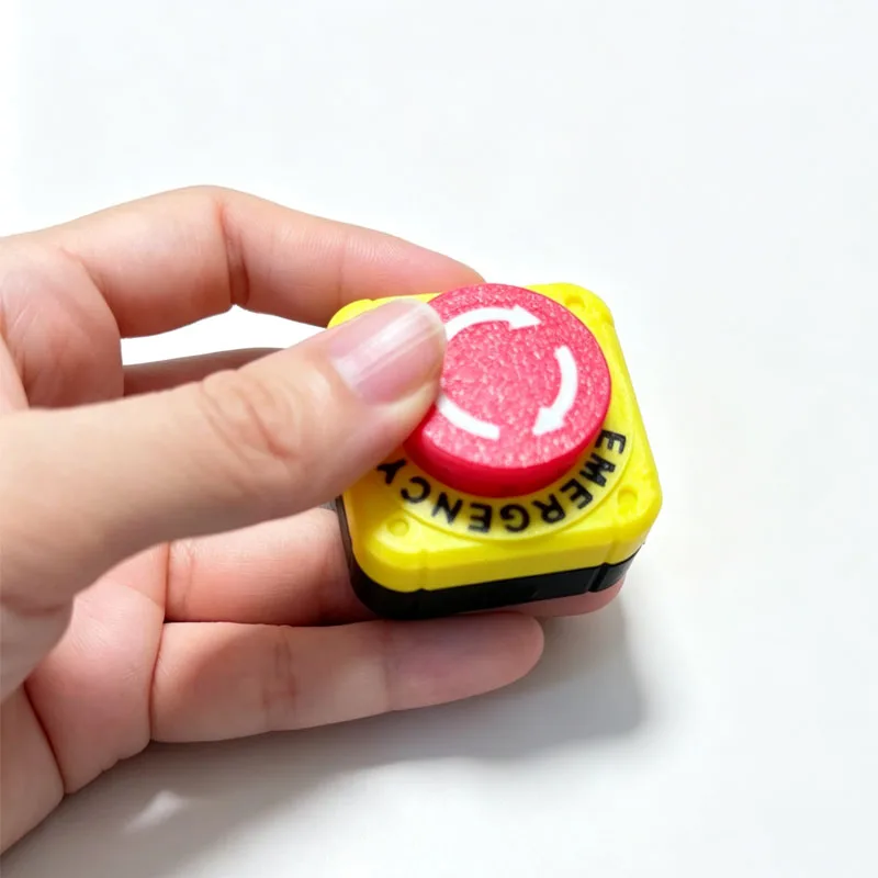 NEW 3D Printed Emergency Stop Fidget Clicker Button Sensory Anxiety ADHD Stress Relief Toys Boost Focus Calming Down Office Fun