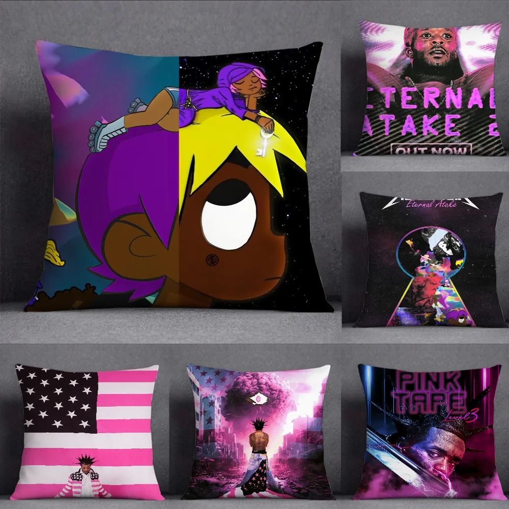 

Рэпер Lil Uzi Vert Eternal Atake 2, наволочка с квадратным двусторонним принтом, короткая плюшевая подушка для дивана, прикроватная подушка