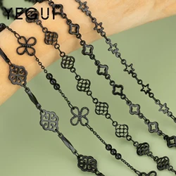 YEGUI C164H,fashion women diy chain,copper,jewelry findings,jewelry making,diy bracelet necklace,black chain,1m/lot