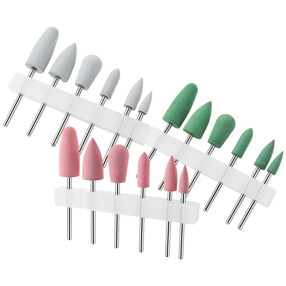 مجموعة لقم مثقاب الأظافر مكونة من 18 قطعة، مثقاب أظافر من السيليكون خفيف الوزن لإزالة الجلد الميت، أداة محمولة من الأكريليك #5