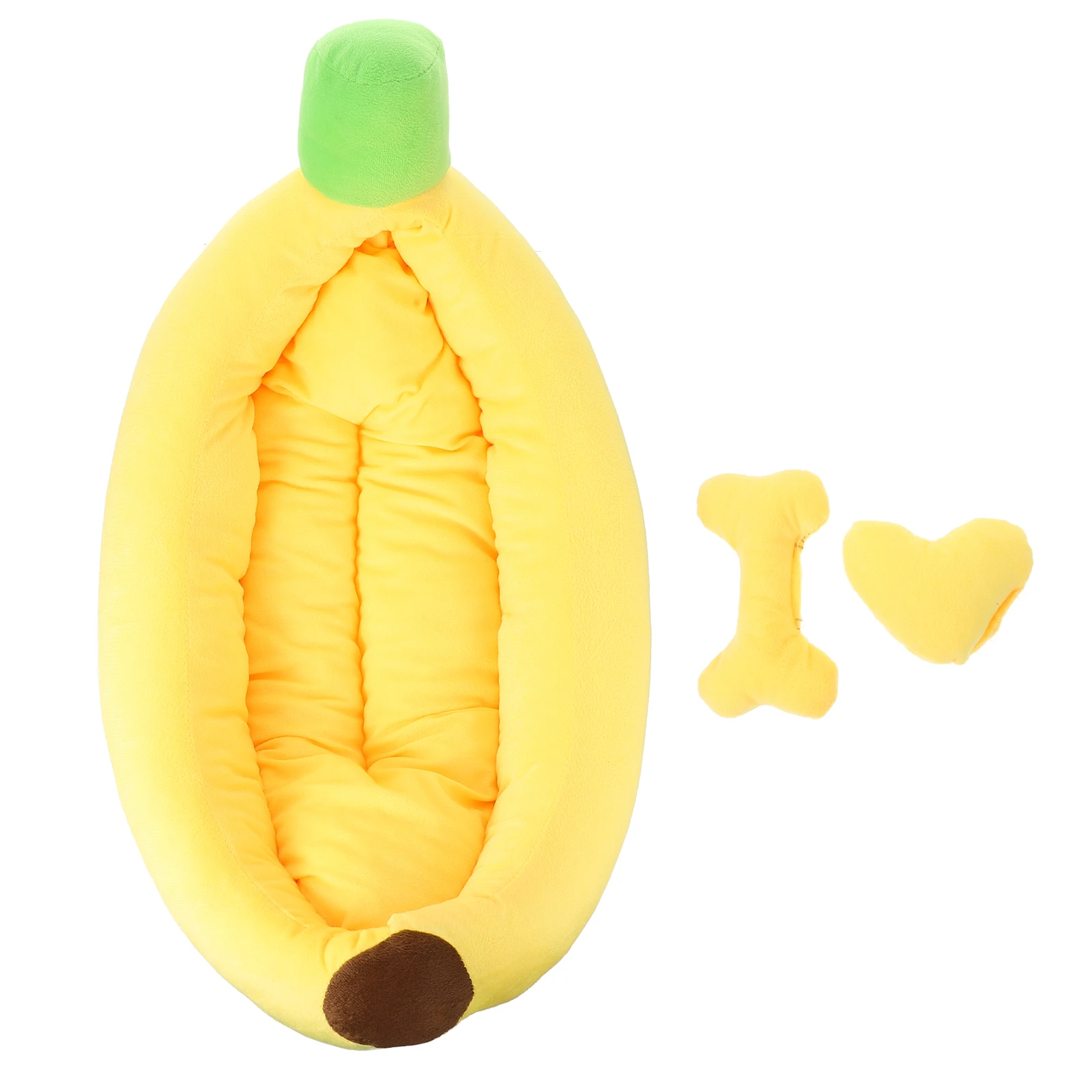 

Cartoon Banana Shaped Pet Bed Small Animal House Yellow Dog Cat Nest Warm Winter Household Decor Lovely Design Play Sleep Rest