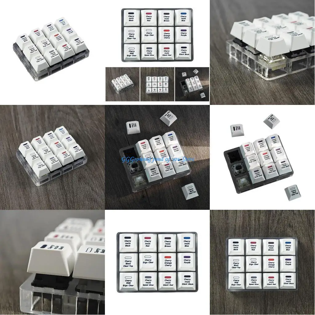 

H9EB Comfortable Keyboard Cherrys MX Switching Tester Testing Tool with Keycap Smooth Chamfering Design Keyboard Sampler