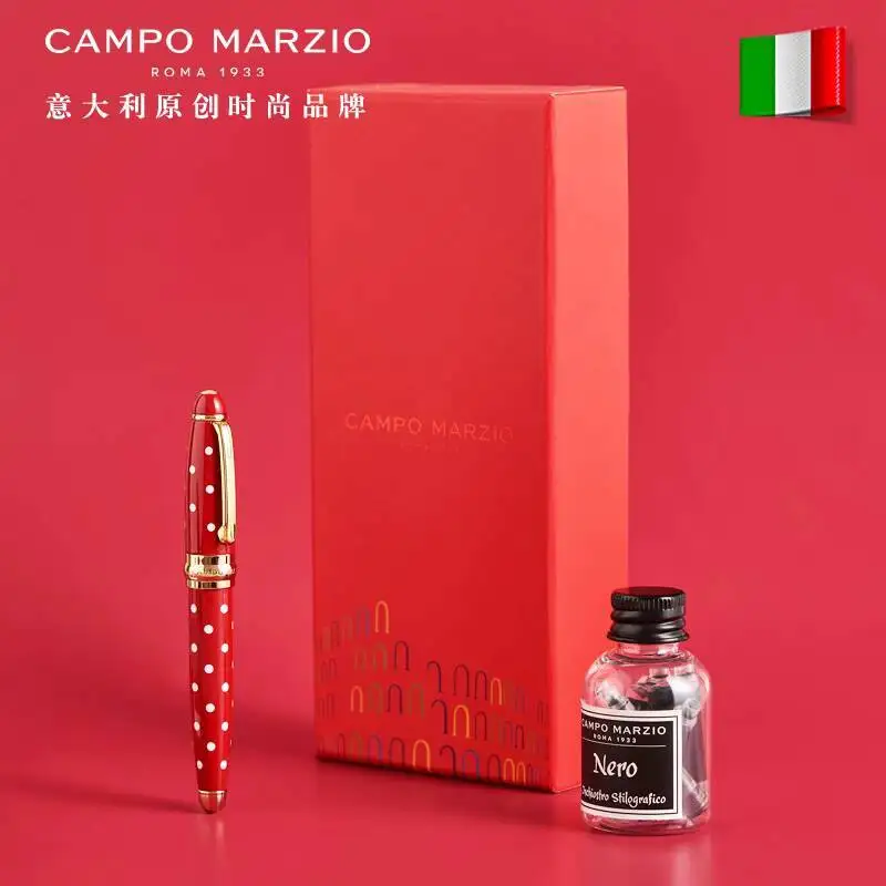 

Campo Marzio мини-перьевая ручка в горошек, подарочная коробка, набор для женщин, высококачественный изысканный подарок, перьевая ручка для каллиграфии