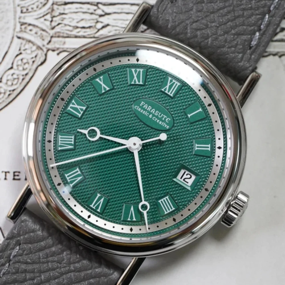 FARASUTE Casual Calendar Men Mechanical Wristwatch Sapphire Japan Movement Automatic Watch Stainless Steel Waterproof Men Watch