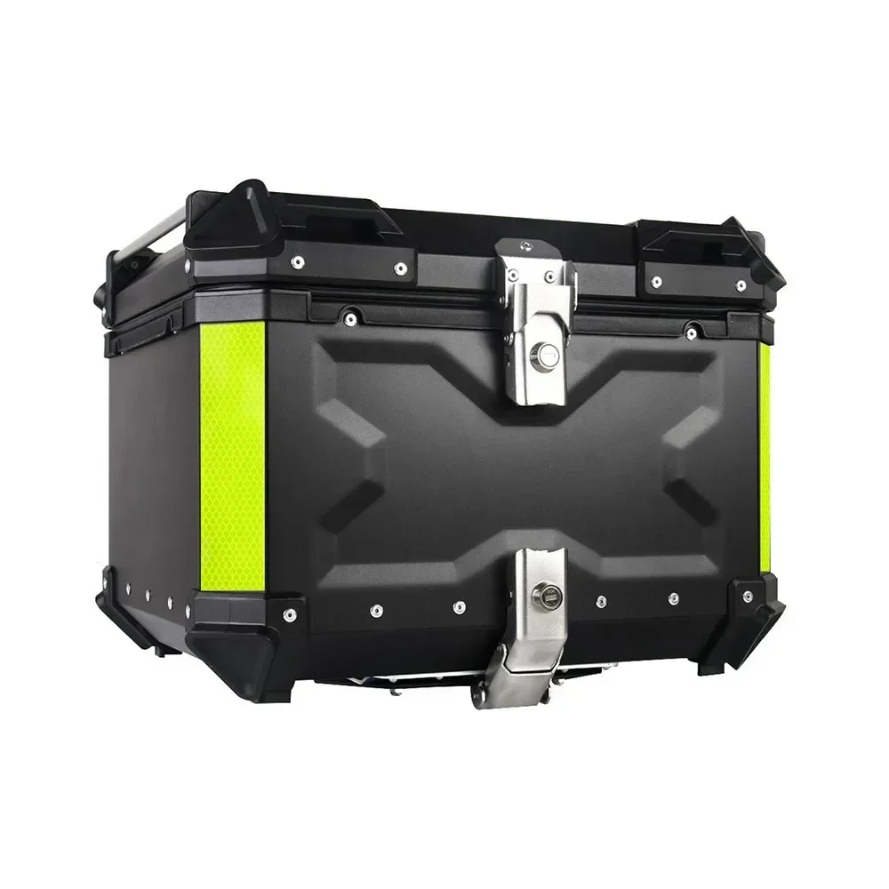 Top Box For Motorcycle 45L/55L/65L Portable Aluminum Motorcycle Trunk Box Universal Rear Box Reusable Trunk Tour Storage