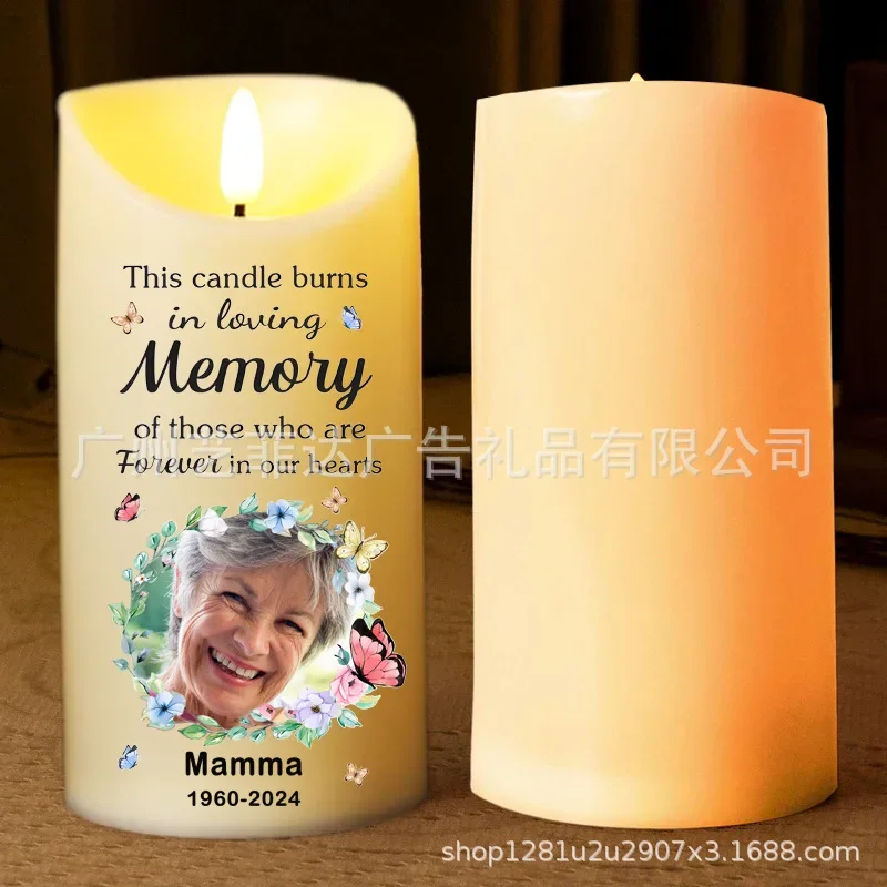 Unique LED Candle Light Creative Crystal Label Sunrise Anniversary Electronic Candle Light Cross-Border Delivery Photo Candle