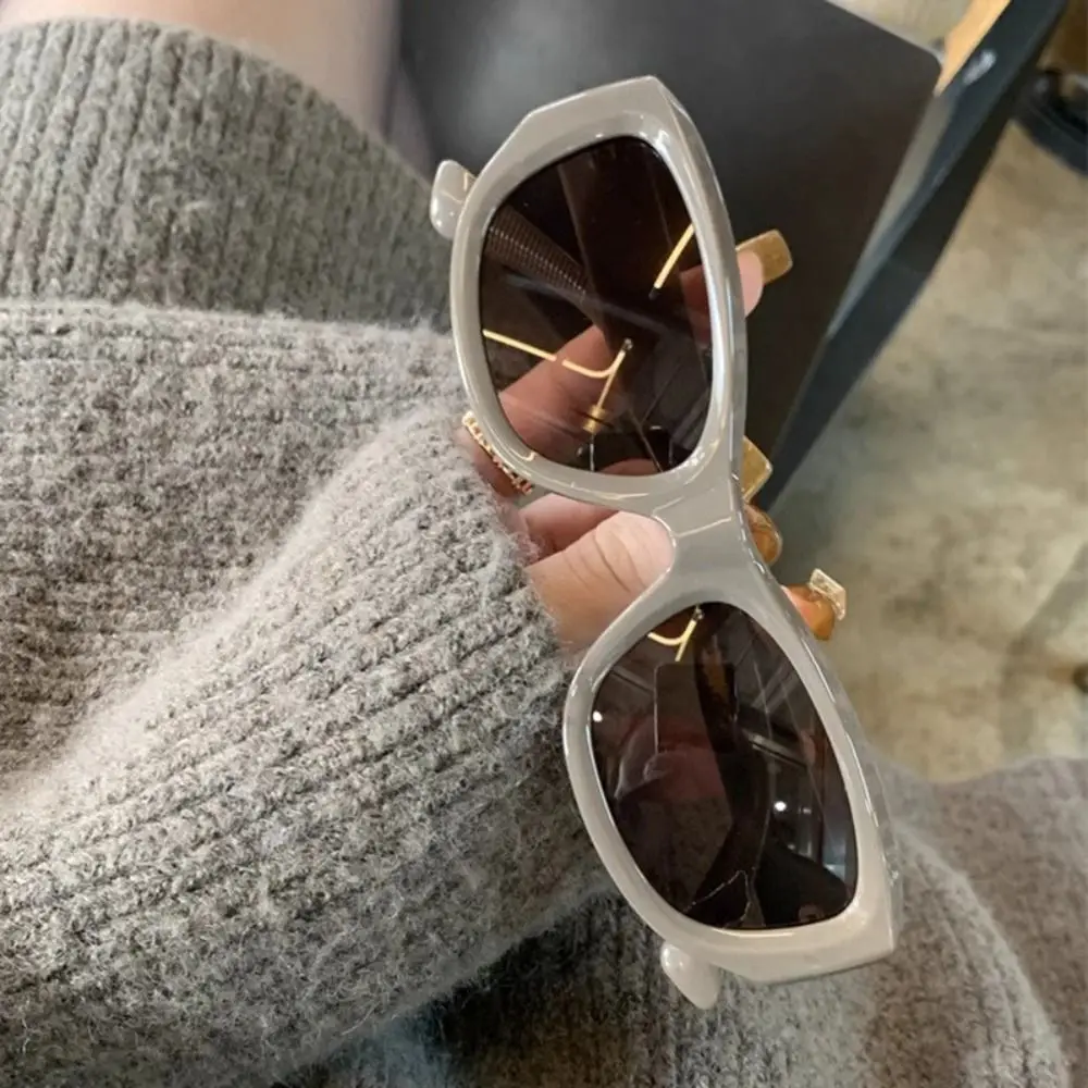 New Fashion Cat Eye Sunglasses Punk Widen Legged Square Frame Eyeglasses Retro Sweet Sunglasses Y2k Uv400 Eyewear