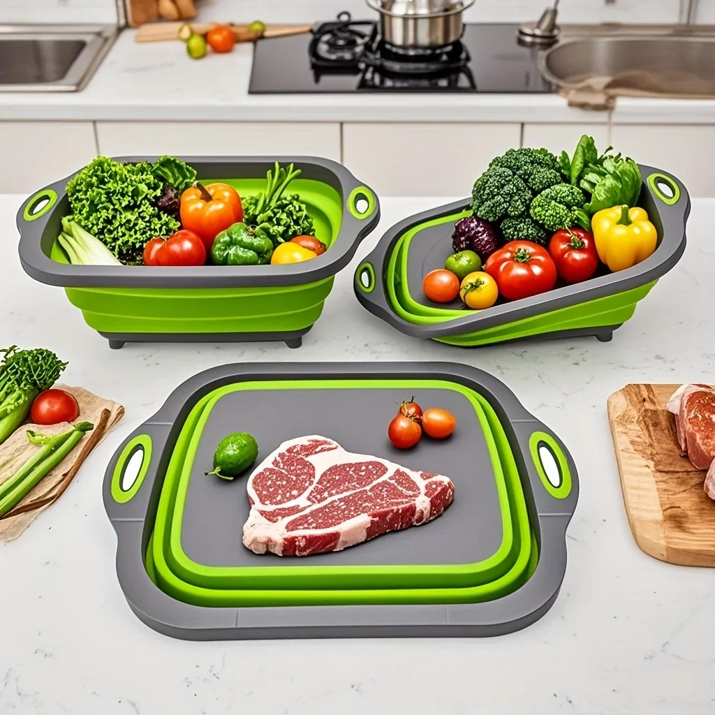 1pc Portable space saving basin with built-in sink and storage function - perfect for outdoor camping, travel, and home use