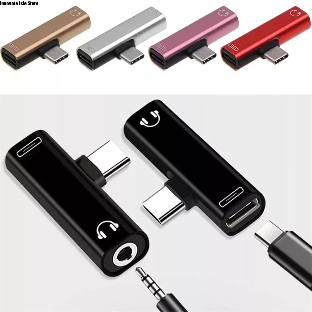 Adapter 2 In 1 Audio Cable Earphone Adapter USB Type C Adapter USB-C Charging Adapter Audio Headphone Adapter Audio Adapter