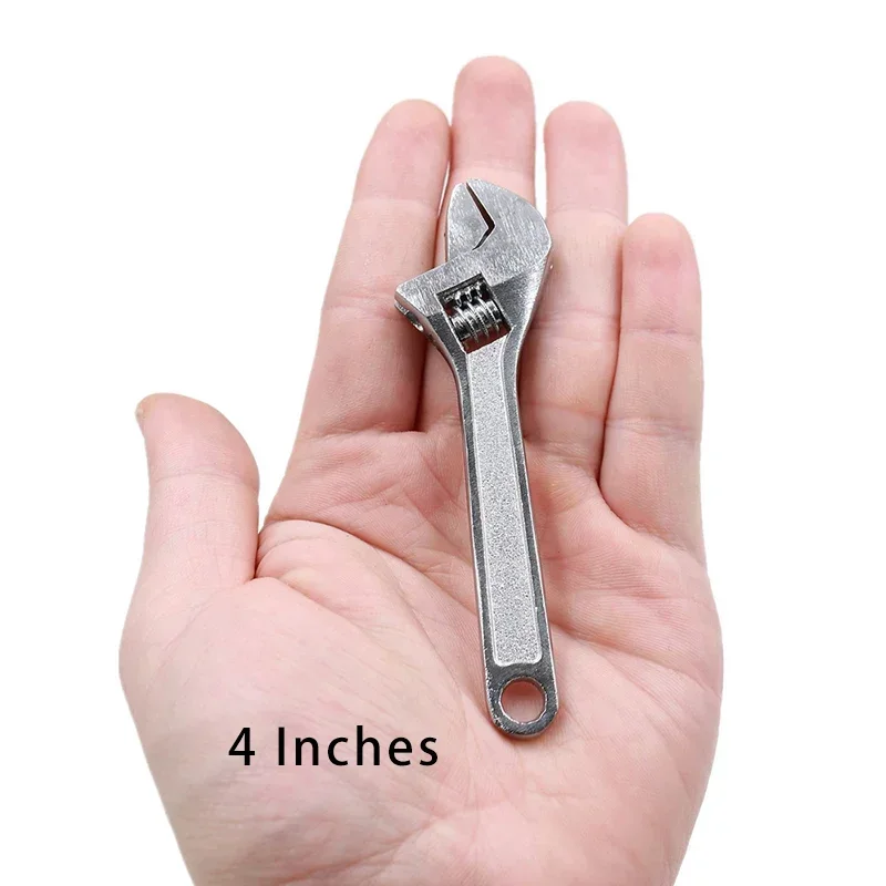 1Pcs Steel 2.5 Inch 4 Inch Monkey Wrench Mini Tool Adjustable Wrench Mini Open-end Wrench Mini Tool Shifting Spanner Hand Tools