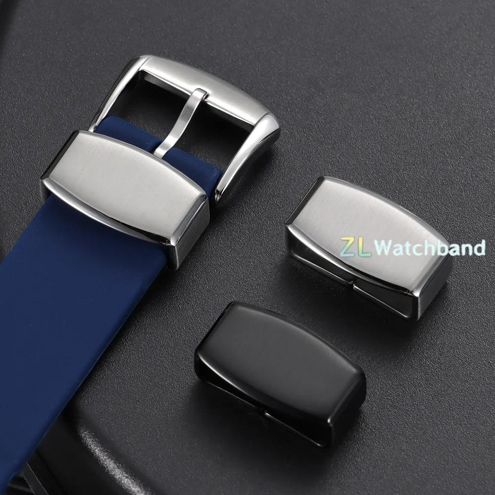 18/20mm Stainless Steel Ring Buckle for Seiko Watch Pin Clasp Locker for Water Ghost Abalone Canned 007 Loop Keeper Strap Clasps