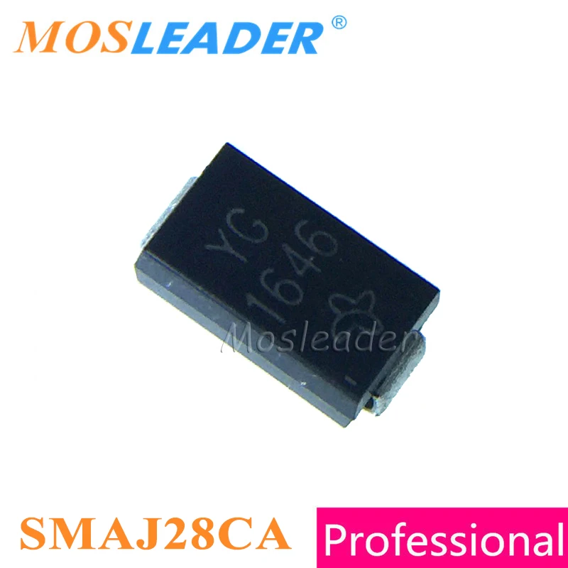 Mosleader 1800 ชิ้น SMAJ28 SMAJ30 SMAJ33 DO214AC SMAJ28A SMAJ30A SMAJ33A SMA SMAJ28CA SMAJ30CA SMAJ33CA จีนทีวี