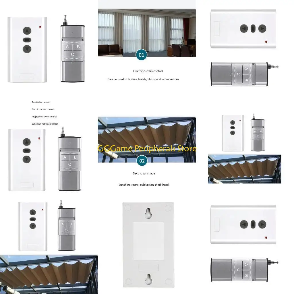 

U55B Screen Projector Receiver Transmitter Motor Remote AC110V-240V High Power Electric Curtain Remote 315MHz/433MHz