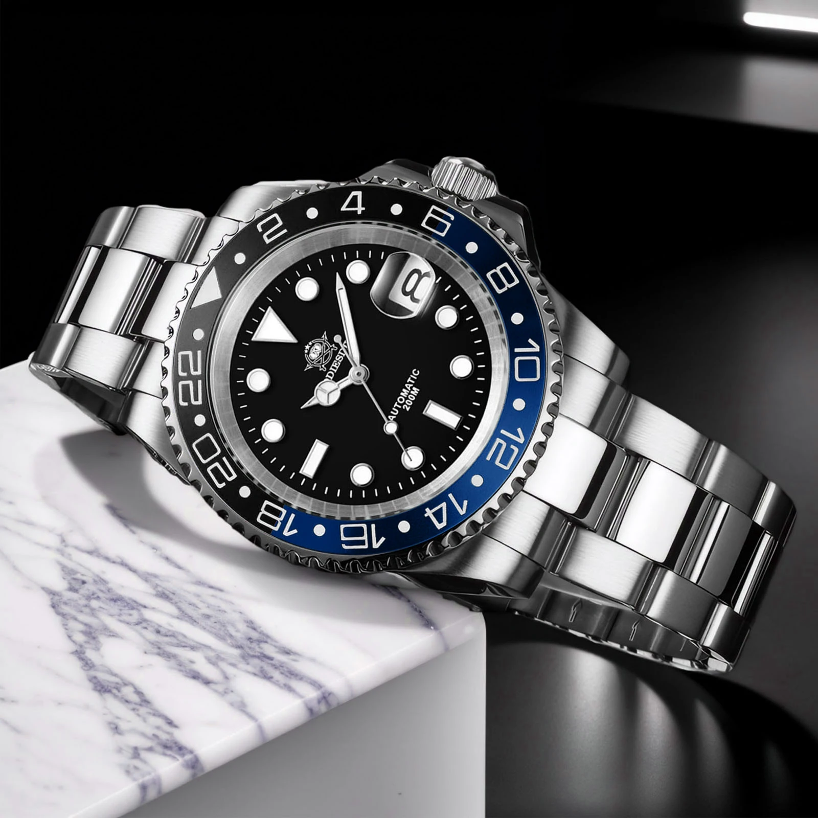 

ADDIESDIVE Men's Automation Watch Sapphire Glass Super Luminous 200M Waterproof Diving Watches Ceramic Bezel Analog Watch AD2503