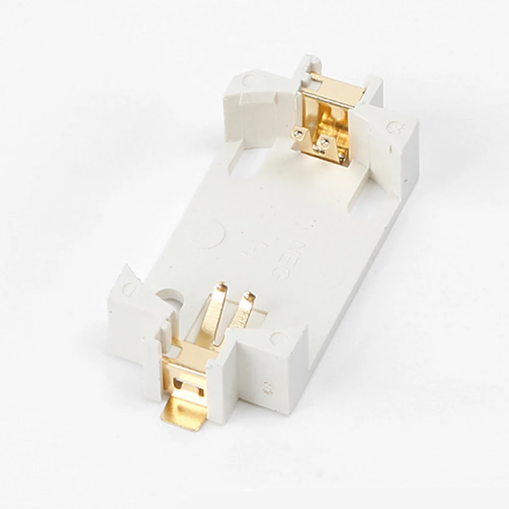 20pcs CR2450 Button Battery Holder Gold-Plated Patch Battery Buckle Battery Box Plug-In Pin BS-12 1630 1220 2430
