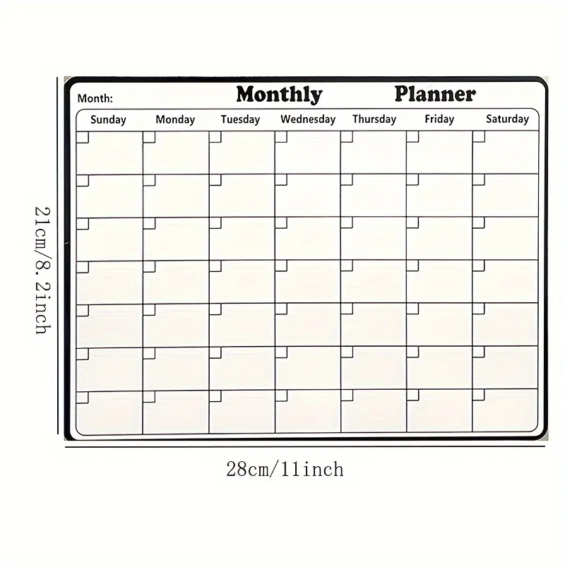 1Pcs Refrigerator Sticker Message Board Magnetic Refrigerator Sticker PVC Creative Writing Board Used To Make Note Week Schedule