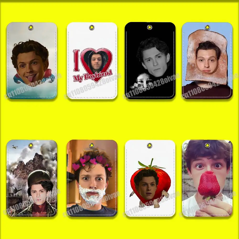 

English Actor T-Tom Holland For ID Clips Credit Bank Subway Card Holder Case Storage Bag Ornament Keychain