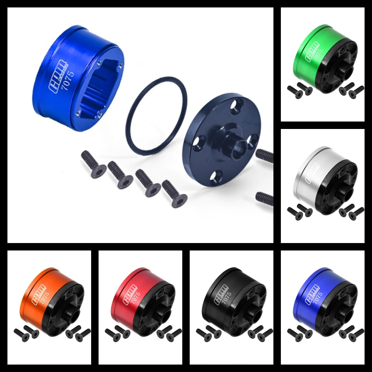 GPM Medium Carbon Steel+Alu 7075 Front/Middle/Rear Diff Case For TRAXXAS Sledge