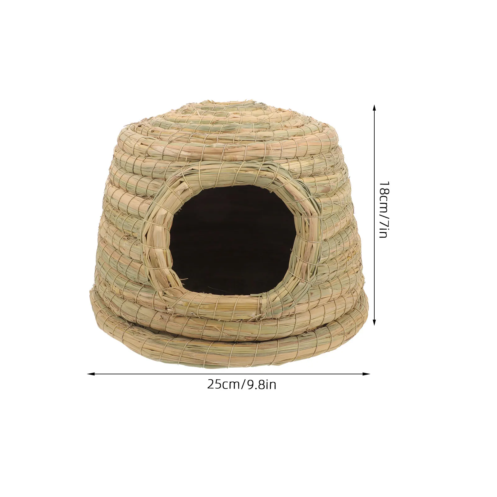 

Rabbit Grass House Woven Bed Natural Grass Material Comfortable Safe Resting Playing Space Small Pets Guinea Pigs Hamsters