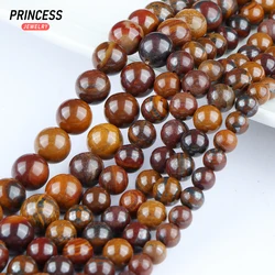 A+ Natural Iron Tiger Eye Loose Stone Beads for Jewerly Making Bracelets Necklace 6 8 10mm DIY Accessories Wholesale