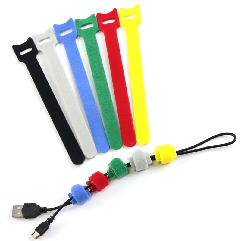 60pcs Reusable Nylon Velcro Tape - Durable, Soft, Self-adhesive Tape Organizer, Suitable for Daily Office Use, Mixed Colors