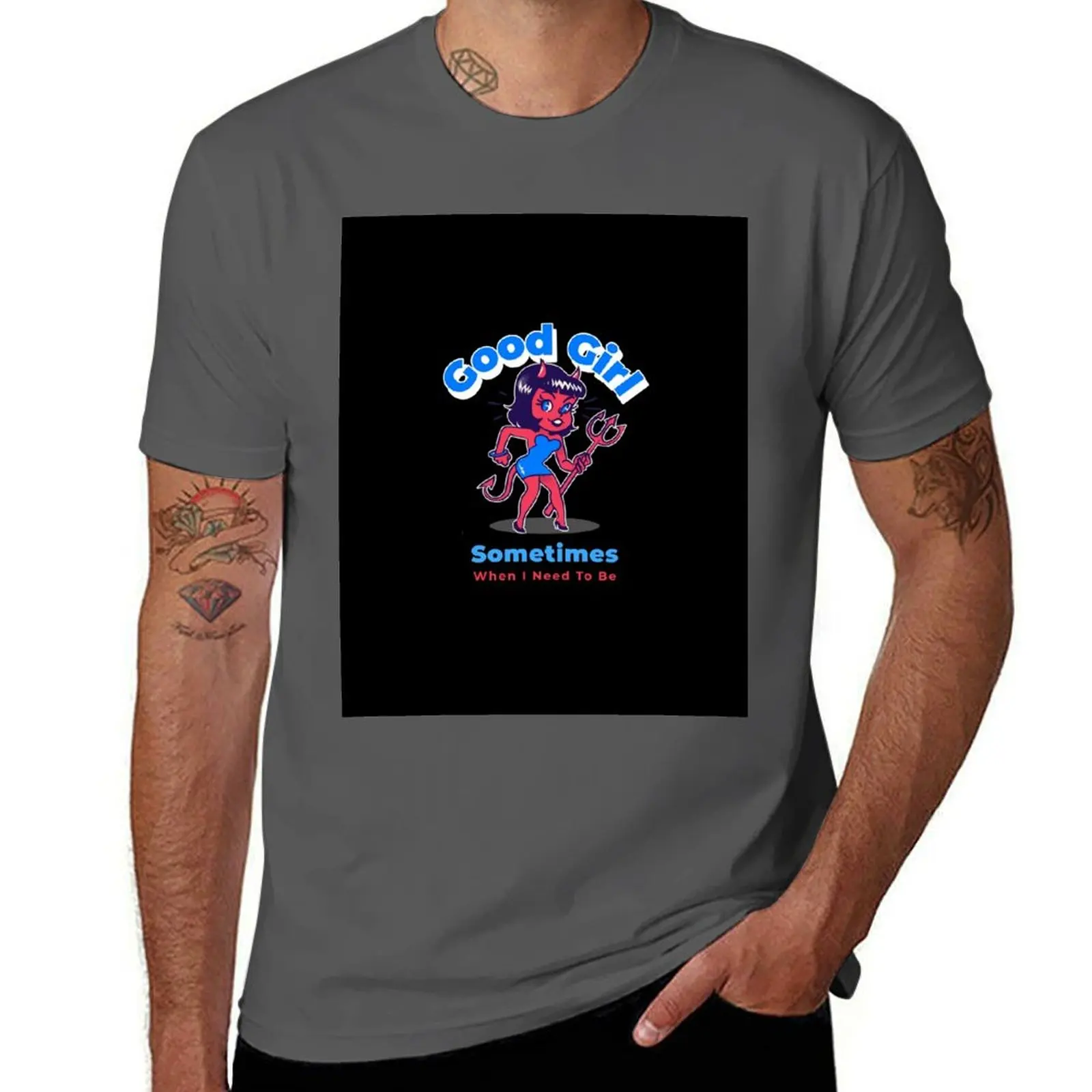 

Good Girl- Cute Devil Design T-Shirt man t shirt designer man t shirts high quality luxury brand anime tshirt T-Shirt