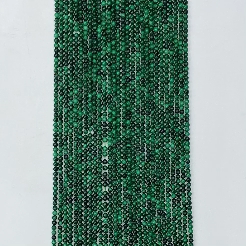Natural Green Malachite Gemstone Facted Round Loose Beads 38cm Women Trendy Fashion Jewelry DIY Bracelet Necklace Strand Beads