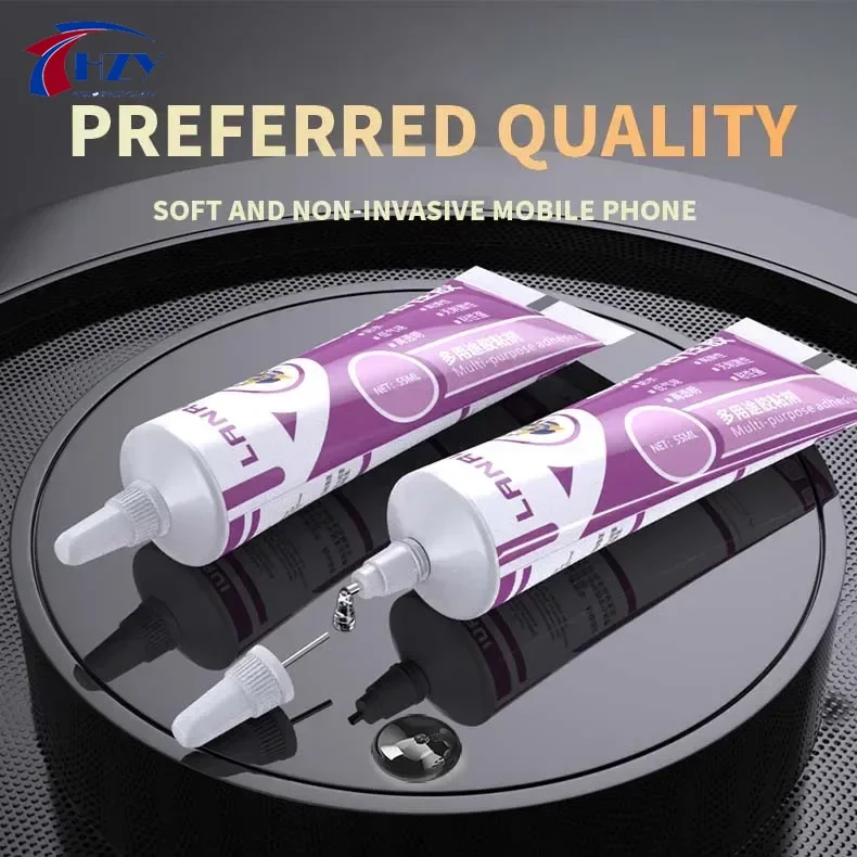 55ml Lanrui I9 Strong Black Transparent Adhesive Glue For Mobile Phone Clear Contact Case Screen Frame Crystal Rapid Curing Tool
