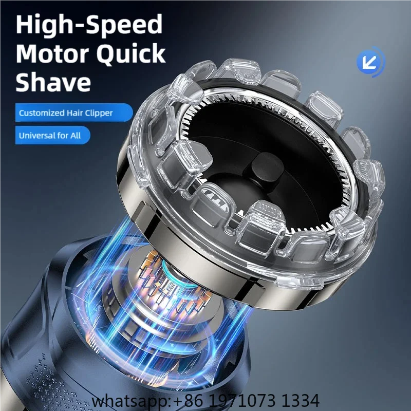 Men's Electric  Hair Clipper, Adjustable Length 5-7-9mm, Fully Waterproof, Digital Display Hair Clipper