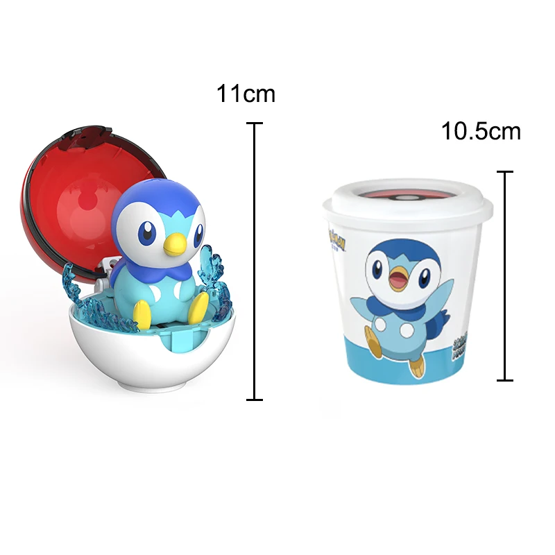 Pokemon Figur Bulbasaur Eevee Charmander Squirtle Pikachu Piplup Cubone Mimikyu Jigglypuff Pokeball Spielzeug Ornament Puppe – Detail 8
