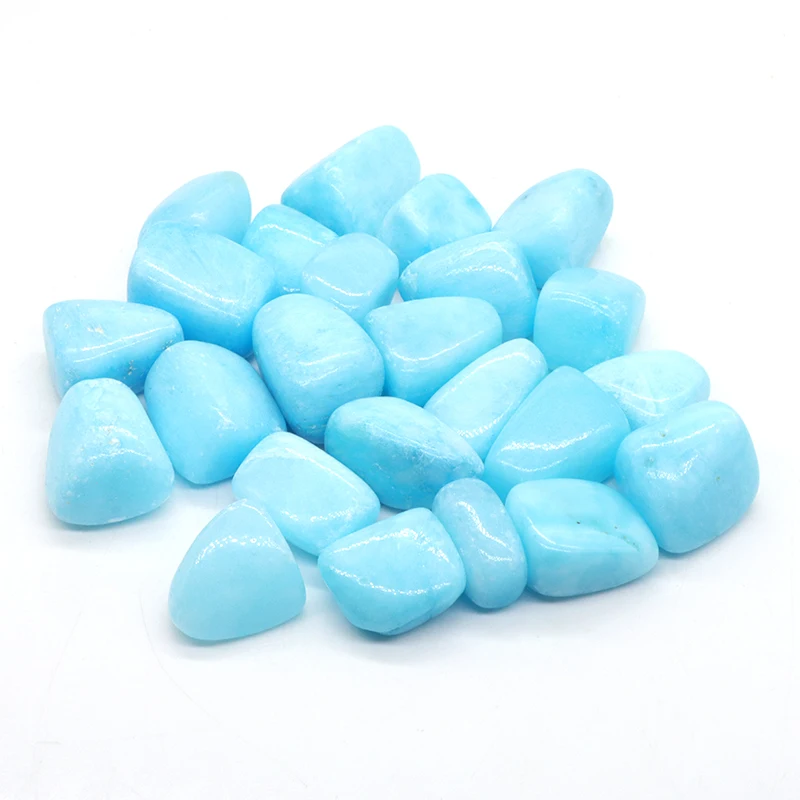 Natural Round Blue Aragonite Healing Crystals Tumbled Bulk stones Mineral Specime Gemstones Gem Home Decoration DIY Beads Gifts