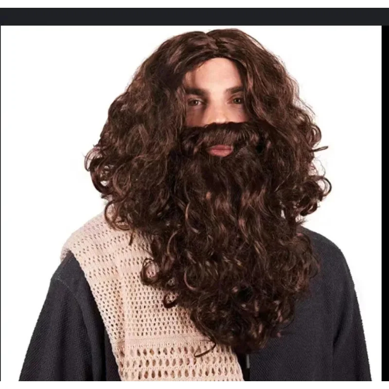 Disfraz de Halloween para hombre, disfraz de Jesús, bata larga blanca de Jesús, vestido elegante para hombres adultos, disfraces de fiesta de juegos de rol de Jesús