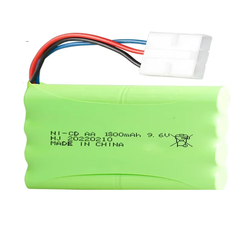 Batterie aste Ni-CD, 9.6 V, 1800mAh, pour jouets RC, voiture, train précieux, robot, bateau, odor, pièces de rechange, AA 9.6 V, prise Tamiya