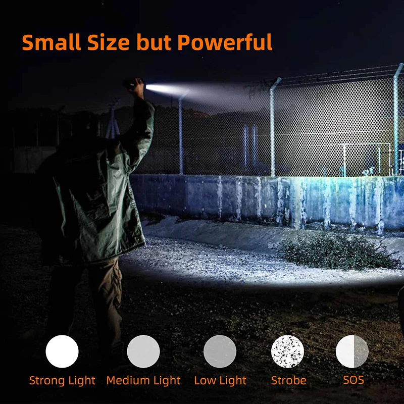 SuperFire Zoomable LED Flashlight Rechargeable or AAA Batteries Dual Power Modes High Power Lantern Flashlight with Tail Switch