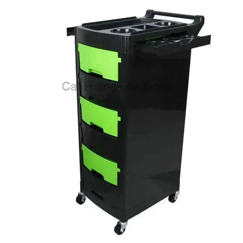 

Chair Trolley Hair Tools for Salon Hairdressing Cart Beech Make Up Cosmetic Wheels Rolling Utility Furniture Professional Beauty