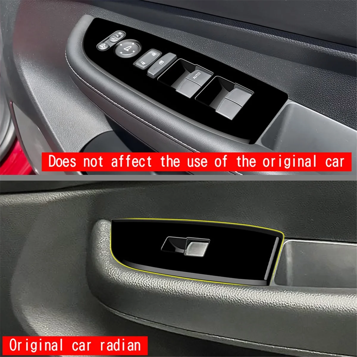 Car Window Glass Lift Switch Button Panel Cover Trim Sticker for WRV 2024 Japanese Version RHD,A