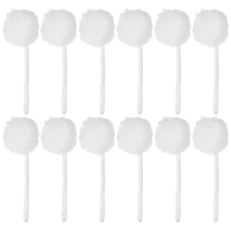 

12 Pack Toilet Bowl Brushes with Long Plastic Handle Bulk White Soft Toilet Brush Silk Cotton Toilets Bowl Cleaners Mop for Bat