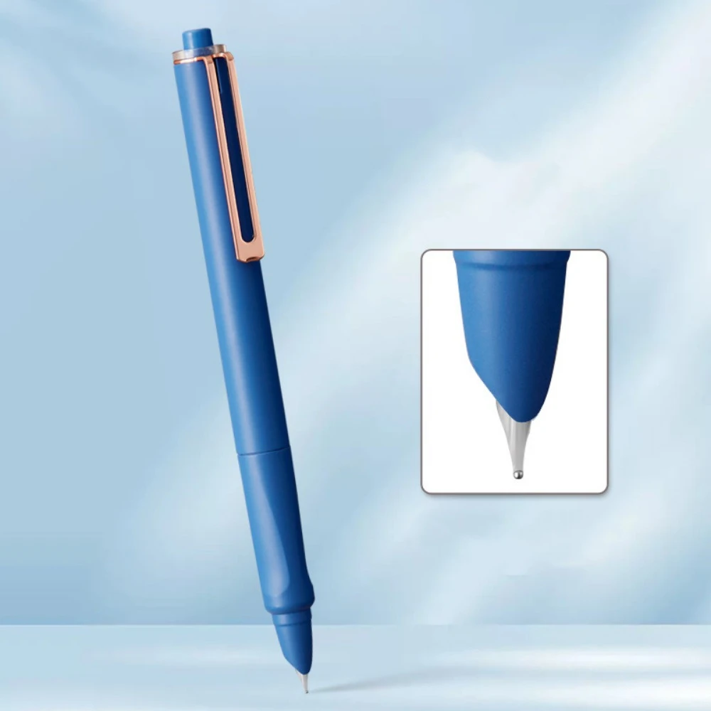Retractable Press Type Fountain Pen Notched Color Pen Body Writing Pen Three Point Positioning Calligraphy Practice Ink Pen