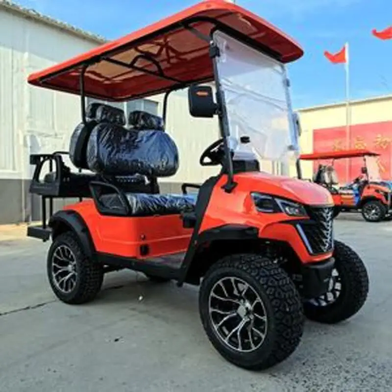 Sightseeing Car 4 Wheel Electric 4 Seater Shock Absorber For Villa Park Golf Course Golf Cart Buggy